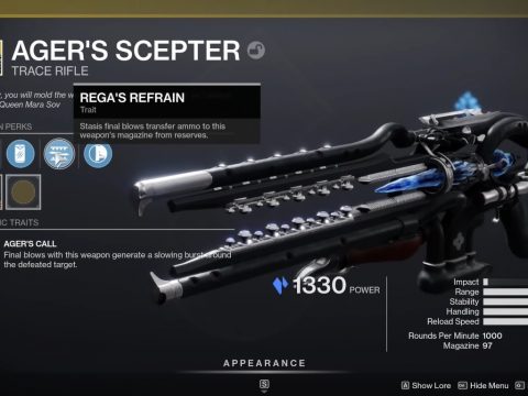 Ager’s Scepter Exotic Trace Rifle Destiny 2
